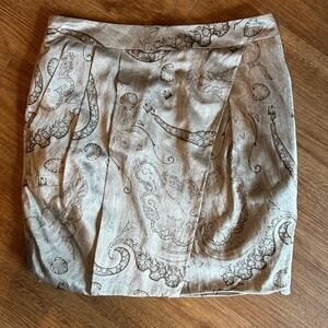 PAUW Amsterdam Silk/Cotton Paisley Mini Skirt